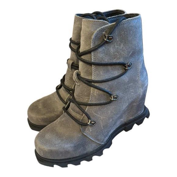 SOREL Joan Of Artic III Wedge Lace Boots Size 8 - Picture 3 of 8